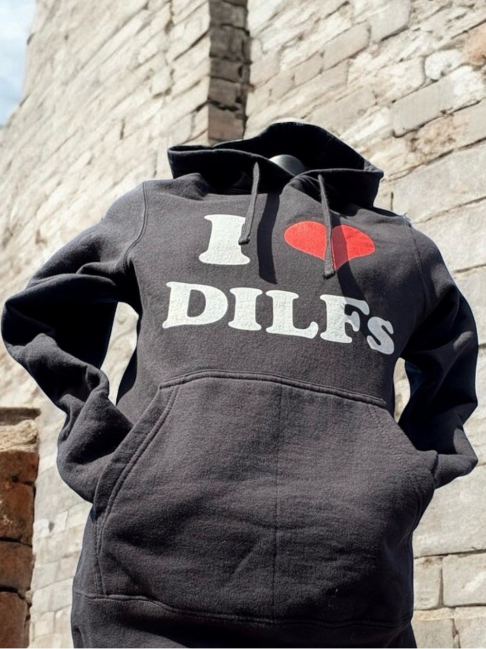 I ❤️ DILFs Jet Black Hoodie - Picture 5 of 13